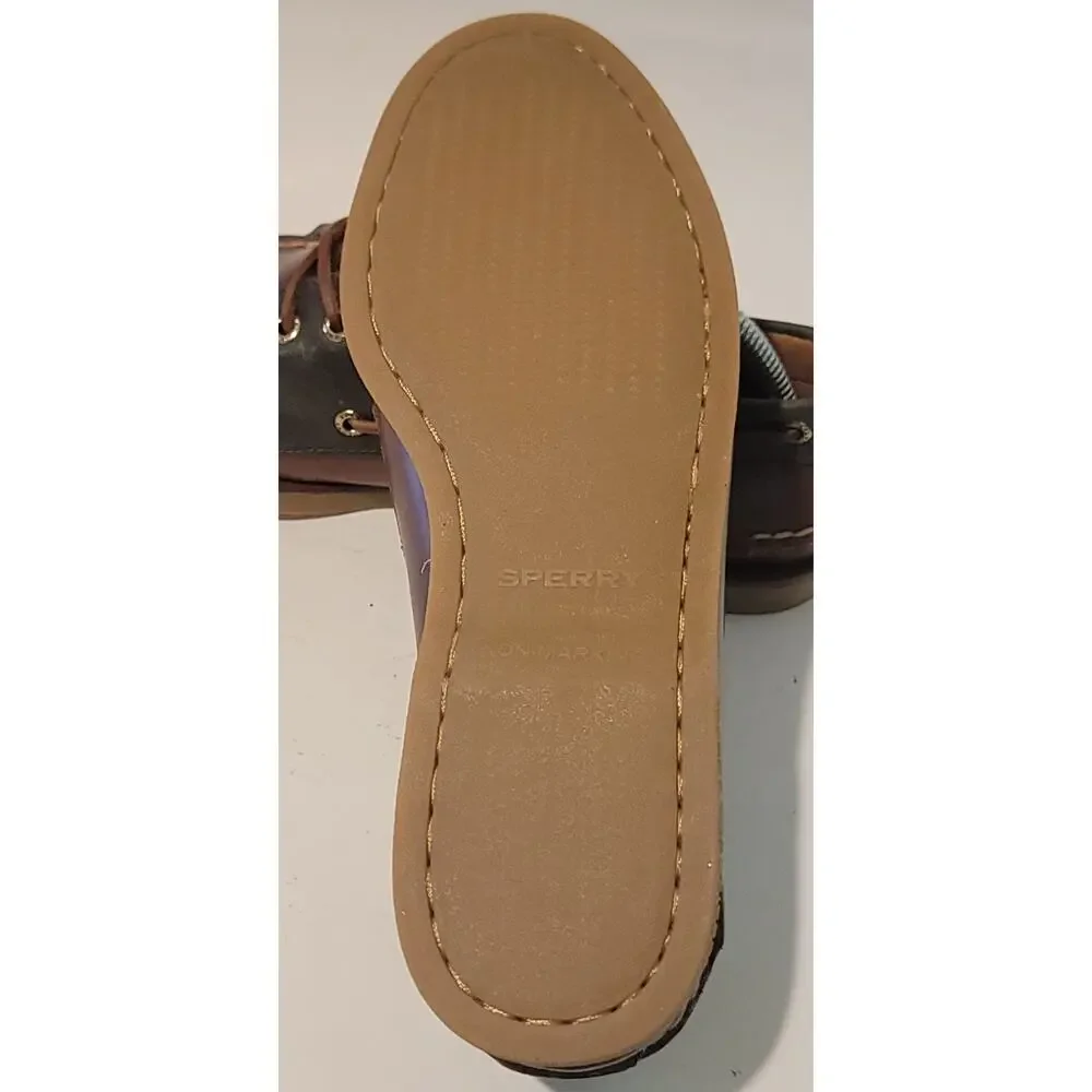 NWOB Sperry Gold Cup Authentic Original 2Eye MEN'S Tan Leather Boat Shoes SZ 9M